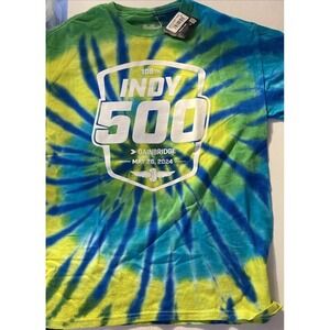 Indy 500 Graphic T-Shirt Men's Size Medium Tie Dye Official Indianapolis Race